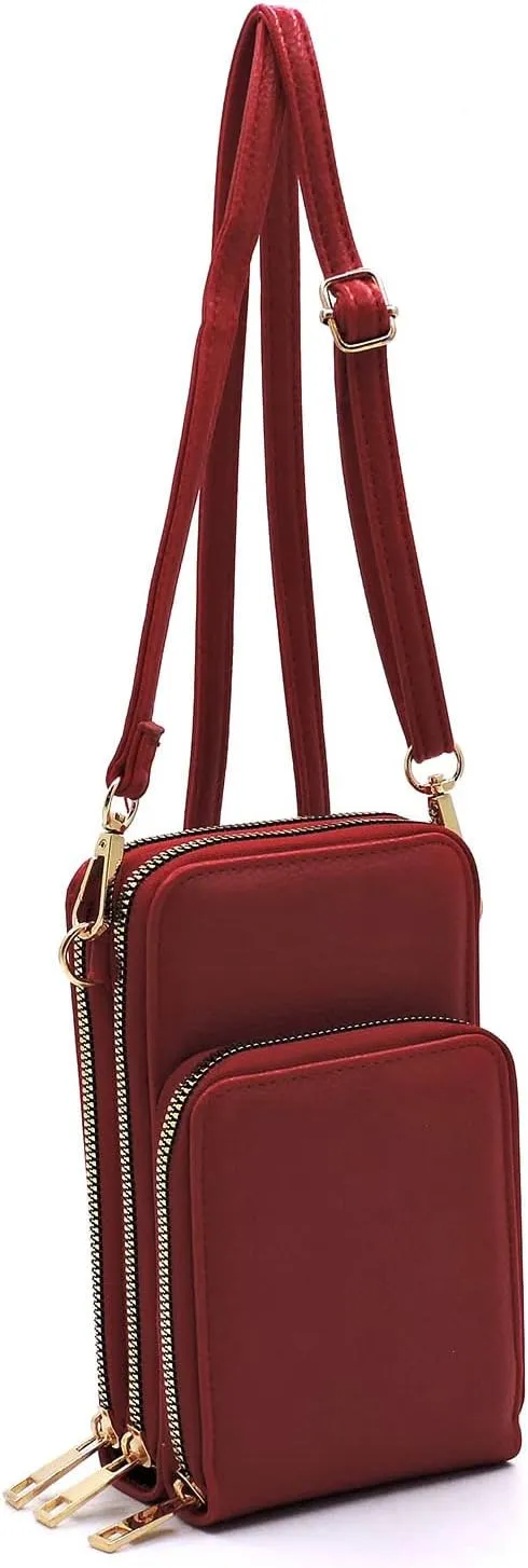 MIZUBA Small Crossbody Cell Phone Purse Mini Messenger Shoulder Bag Crossbody Wallet with Credit Card Slots