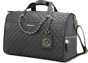 MKF Collection Duffle Bag for Women, Vegan Leather Large Cute Weekender, Carry on Luggage Travel Bag Purse By Mia K