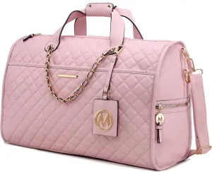 MKF Collection Duffle Bag for Women, Vegan Leather Large Cute Weekender, Carry on Luggage Travel Bag Purse By Mia K