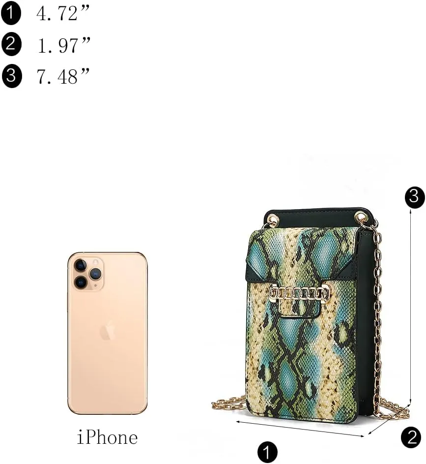 MKF Collection Small Crossbody Bag Cell Phone Purse for Women Card Slots – Vegan Leather Cellphone Bag Case by Mia K