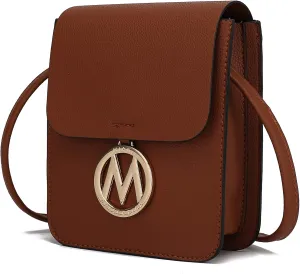 MKF Collection Small Crossbody Bag for Women, Vegan Leather Cell Phone Bag Shoulder Bag By Mia K