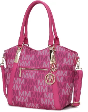 MKF Collection Tote Satchel Handbag for Women: PU Leather Shoulder Bag – Top-Handle Purse, Ladies Pocketbook By Mia K