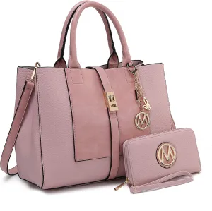 MKF Collection Women's Tote Bag with Wristlet Wallet, Vegan Leather Satchel Handbag by Mia K