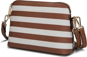 MKF Crossbody Bag for Women – PU Leather Pocketbook Handbag – Designer Side Messenger Purse, Shoulder Crossover