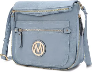 MKF Crossbody Bags for Women – Small PU Leather Crossover Lady Fashion Shoulder Handbag – Side Messenger Purse