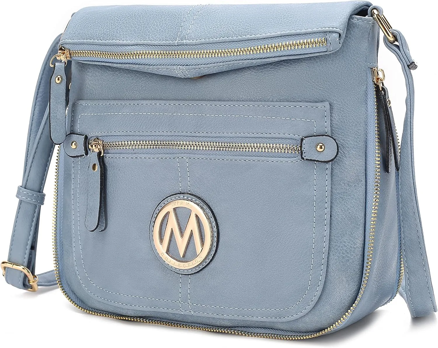 MKF Crossbody Bags for Women – Small PU Leather Crossover Lady Fashion Shoulder Handbag – Side Messenger Purse