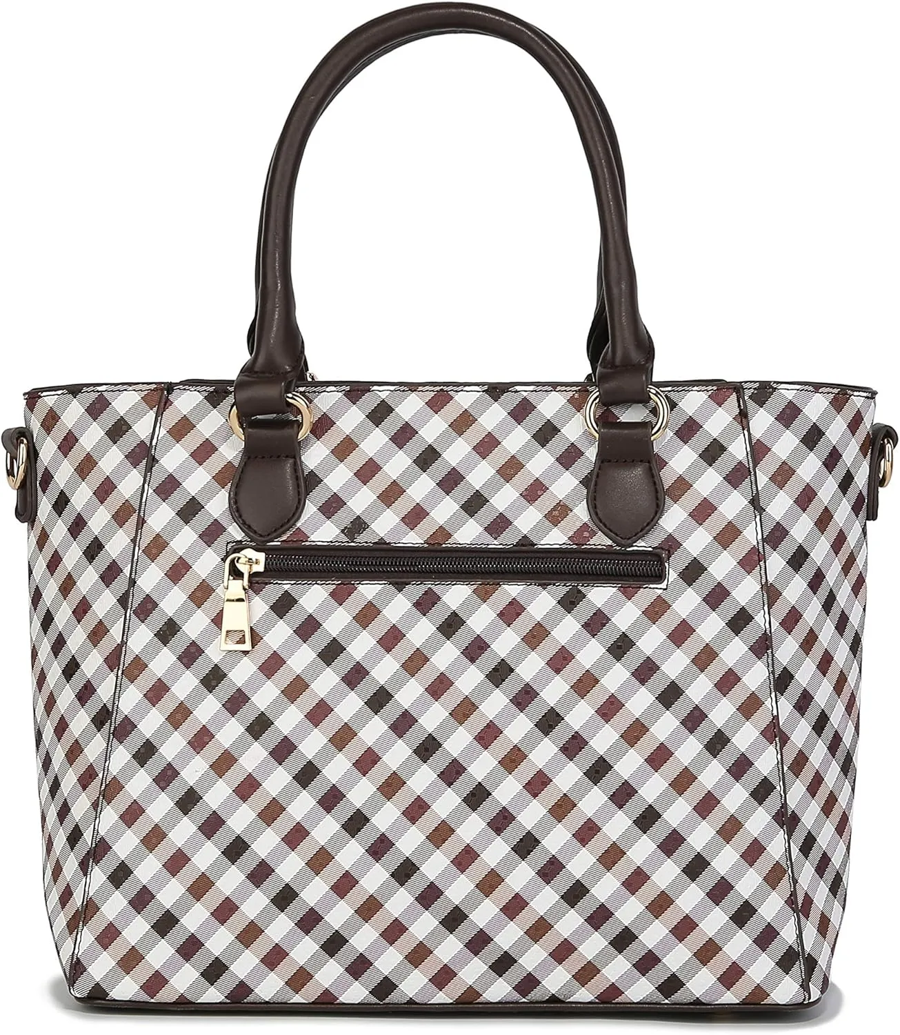 MKF Crossbody Shoulder Bag for Women – PU Leather Top Handle Pocketbook – Roomy Tote Satchel Handbag Purse M Charm