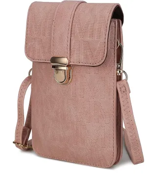 MKF Small Crossbody Cell Phone Purse Wallet for Women – PU Leather Cellphone Bag – Case with Shoulder Strap