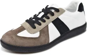 Mnplciea Women's Fashion Sneakers Classic Retro Casual Walking Shoes Non-Slip Tennis Skate Shoes Lightweight Gum Sole Sneakers