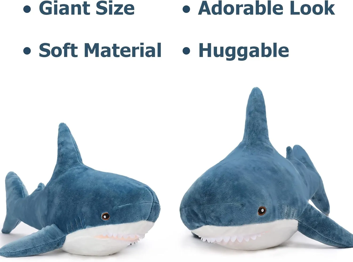 MorisMos Giant Stuffed Animal Shark Plush 32in, Shark Stuffed Animal Large, Soft Shark Pillow Stuffed Toy for Kids