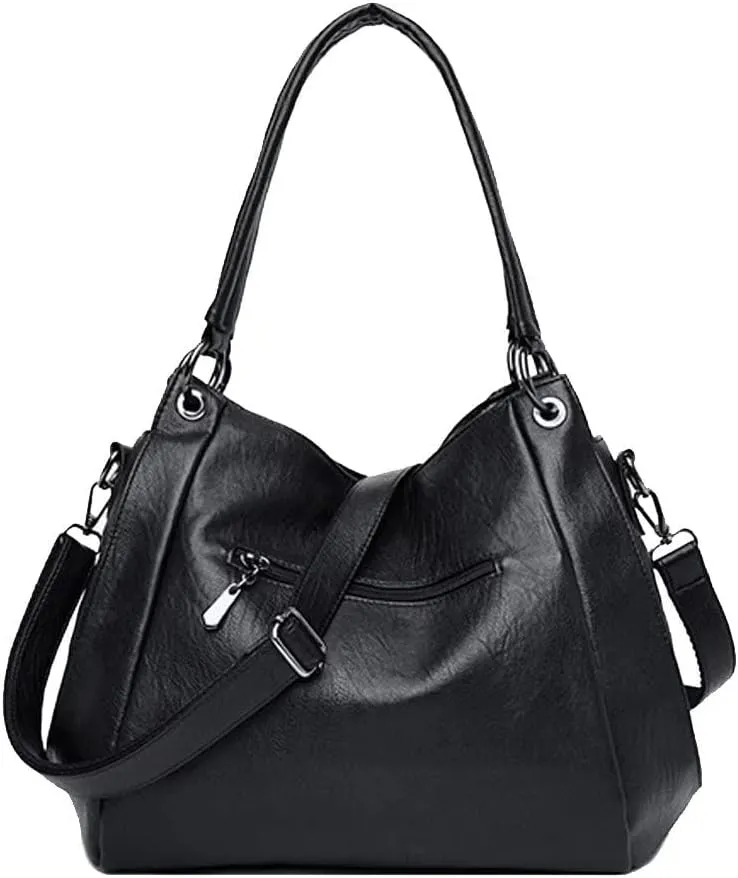 Mudono Top Handle Handbag for Women Large Capacity Tote Bag Leather Shoulder Bag Retro Crossbody Bag Satchel