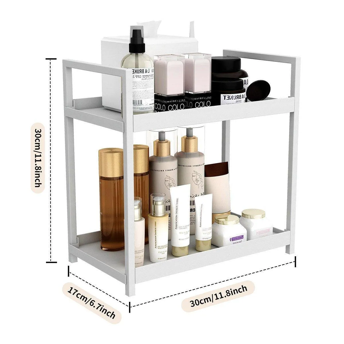 Multi-layer Cosmetic Storage Rack Desktop Organizer for Bathroom Dormitory Use