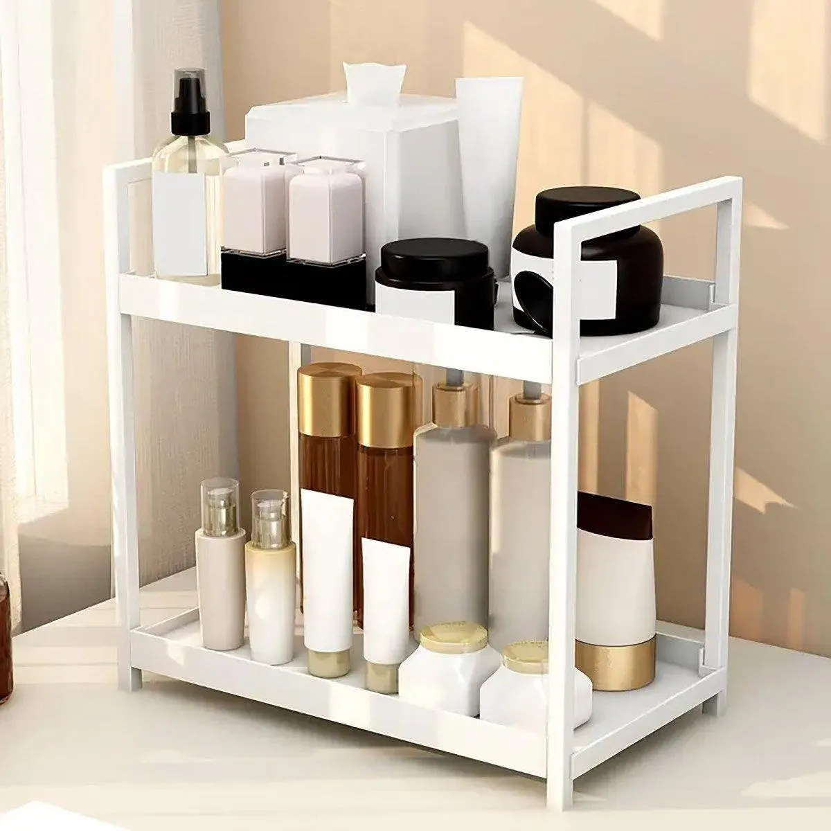 Multi-layer Cosmetic Storage Rack Desktop Organizer for Bathroom Dormitory Use