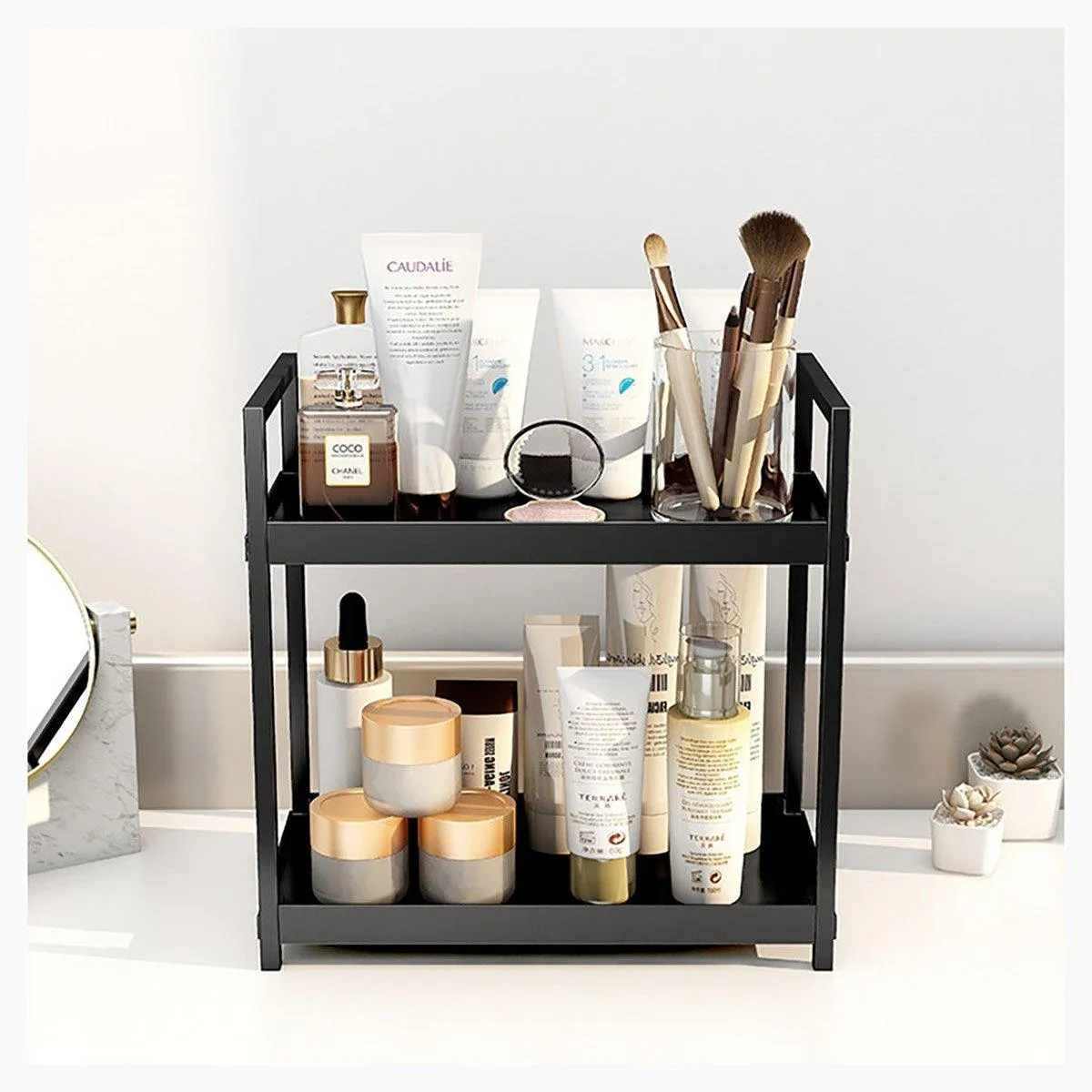 Multi-layer Cosmetic Storage Rack Desktop Organizer for Bathroom Dormitory Use