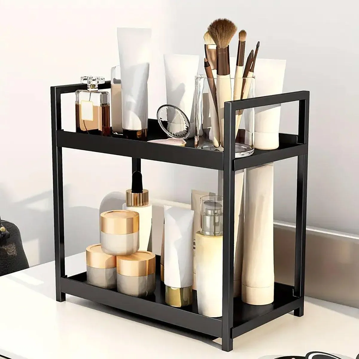 Multi-layer Cosmetic Storage Rack Desktop Organizer for Bathroom Dormitory Use
