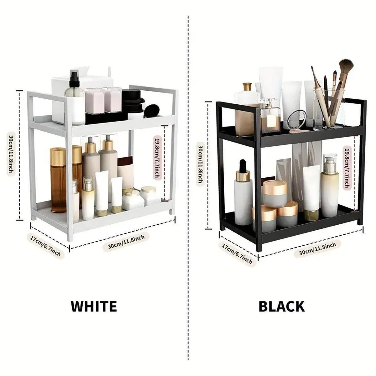 Multi-layer Cosmetic Storage Rack Desktop Organizer for Bathroom Dormitory Use
