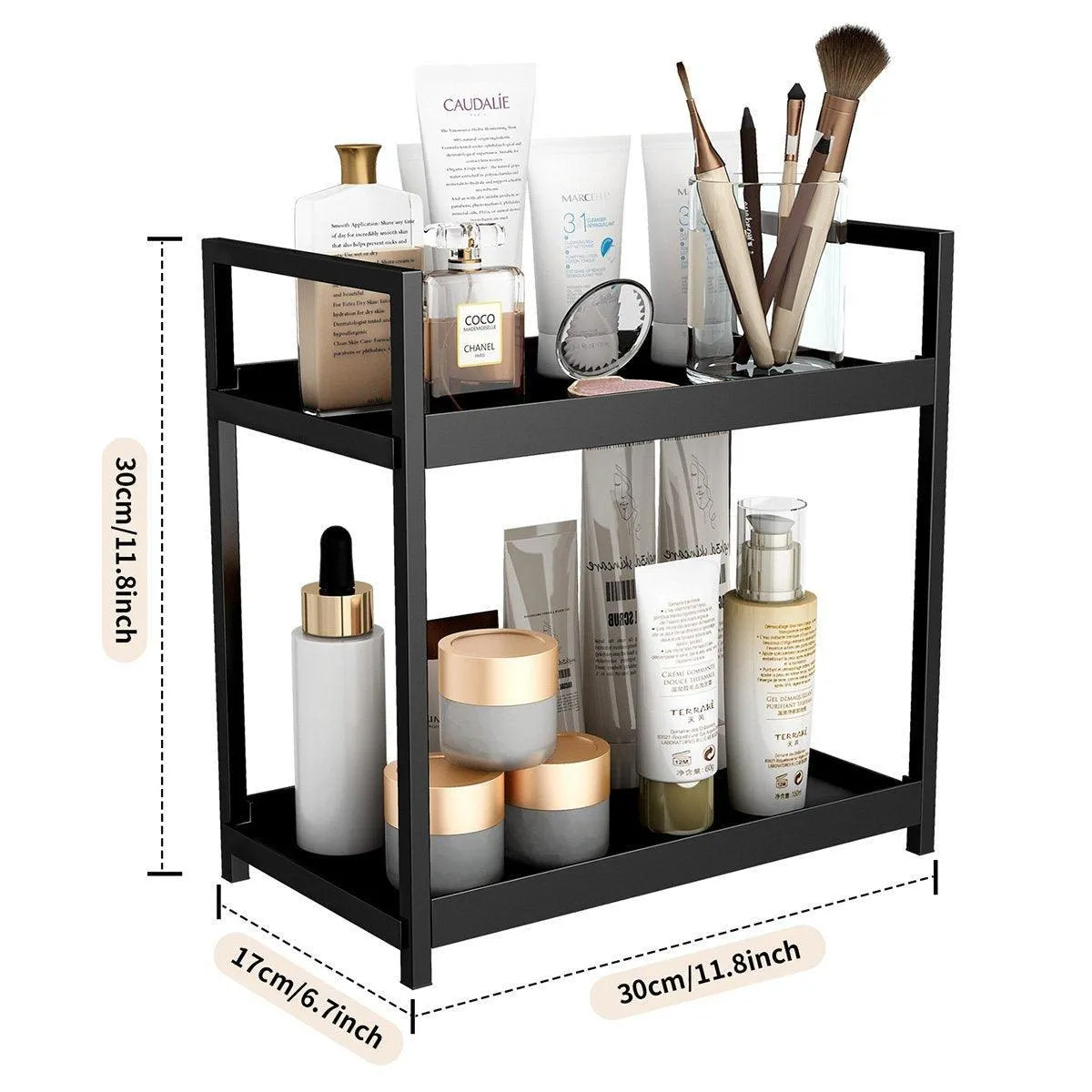 Multi-layer Cosmetic Storage Rack Desktop Organizer for Bathroom Dormitory Use