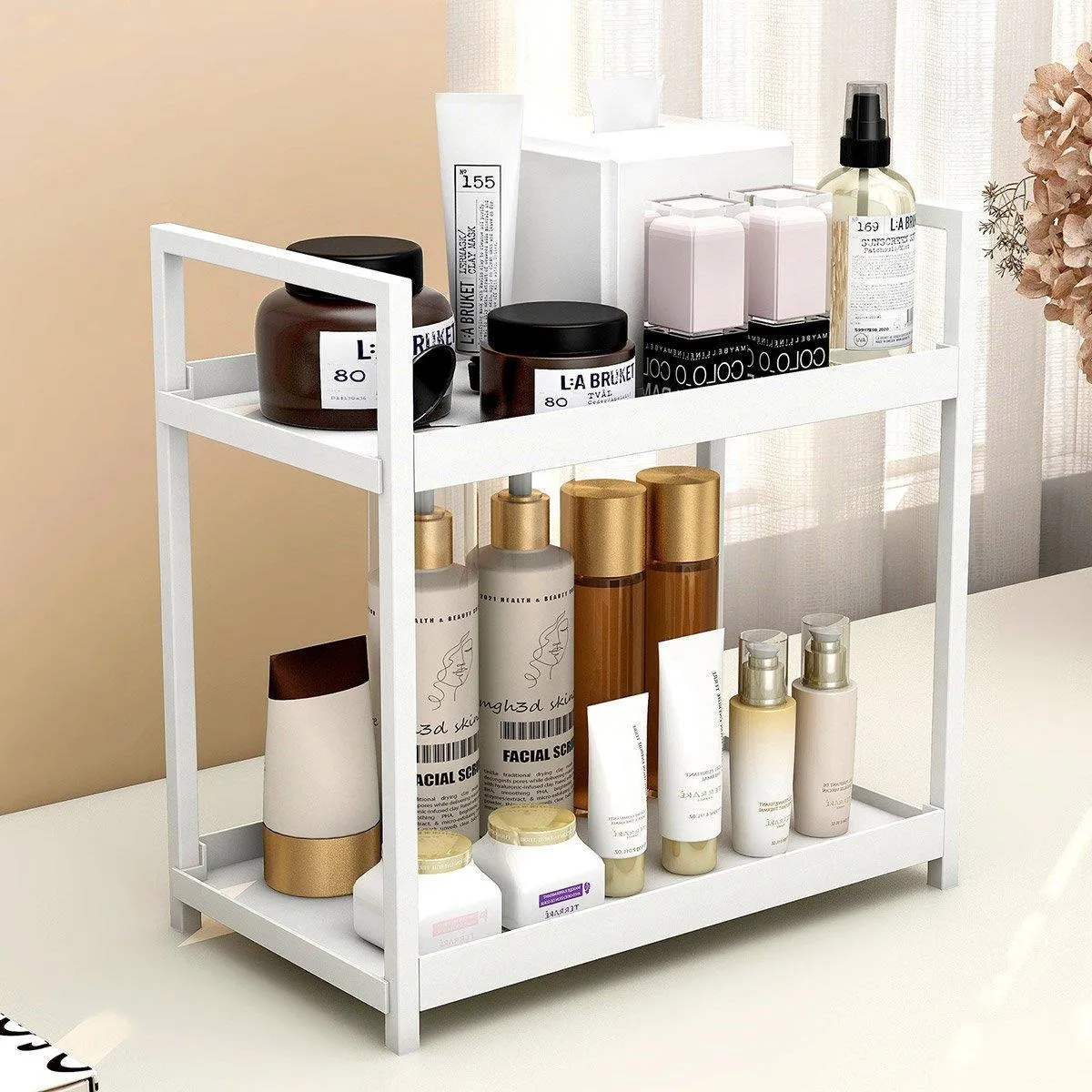 Multi-layer Cosmetic Storage Rack Desktop Organizer for Bathroom Dormitory Use