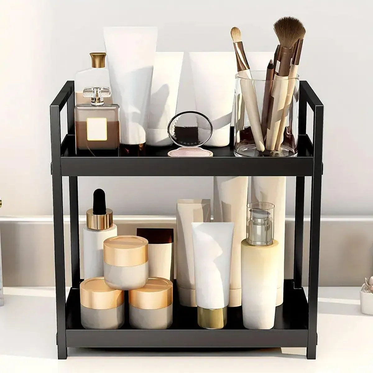 Multi-layer Cosmetic Storage Rack Desktop Organizer for Bathroom Dormitory Use
