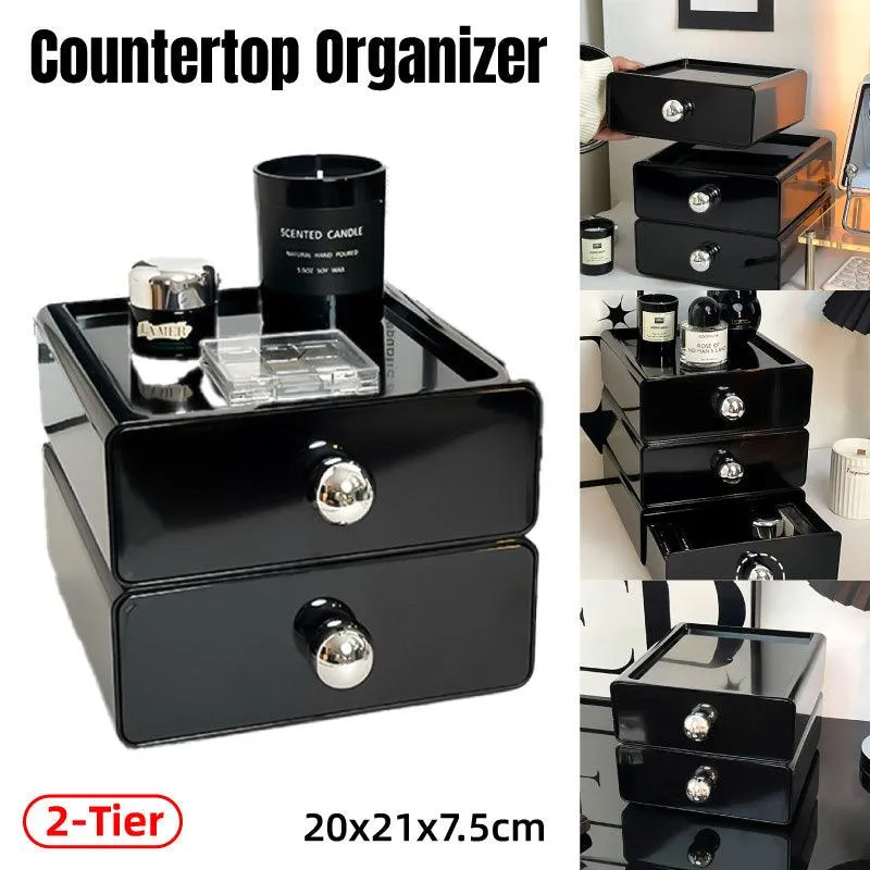 Multi-Layer Desktop Cosmetic Storage Box Office Drawer Organizer Rack Holder