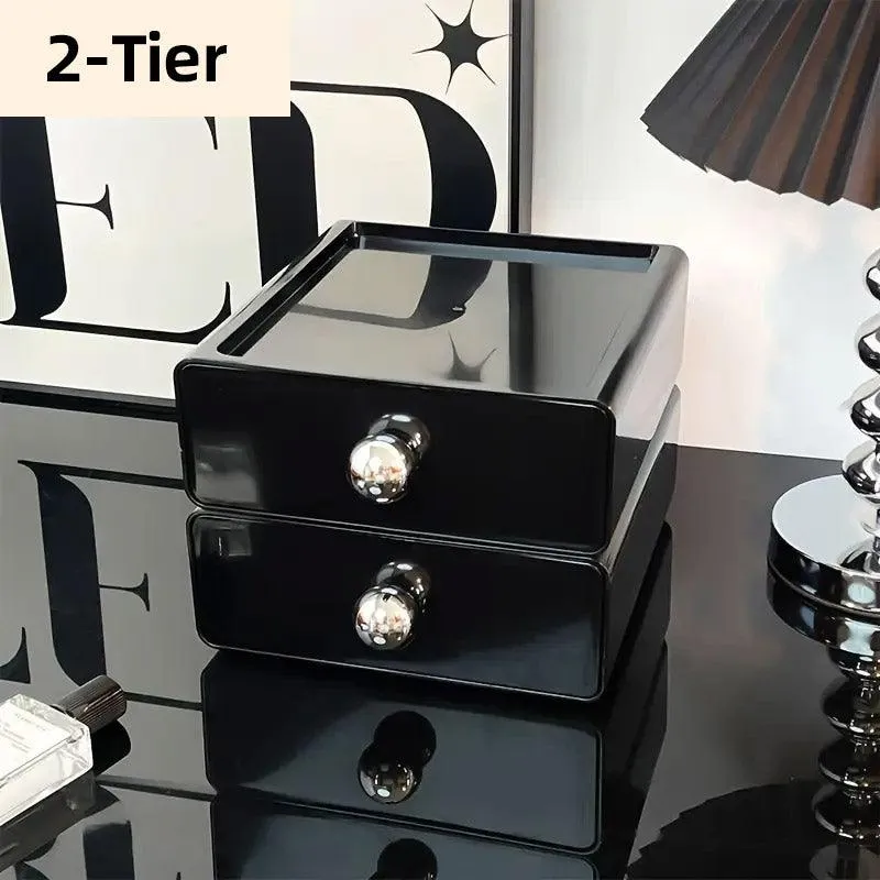 Multi-Layer Desktop Cosmetic Storage Box Office Drawer Organizer Rack Holder