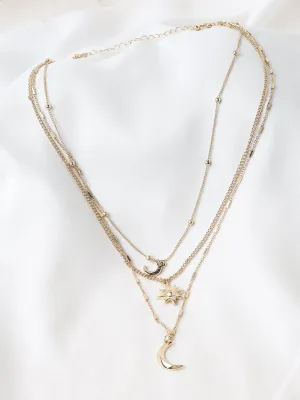 Multi Layer Moon Star Chain