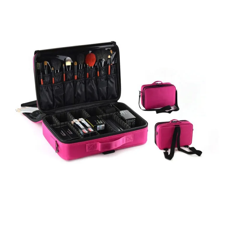 Multi-Purpose Makeup Case With Mirror & Cosmetic Travel Bag Organizer (Large)