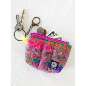 NATURAL LIFE - PUFFY MINI COIN PURSE KEY CLIP: PINK