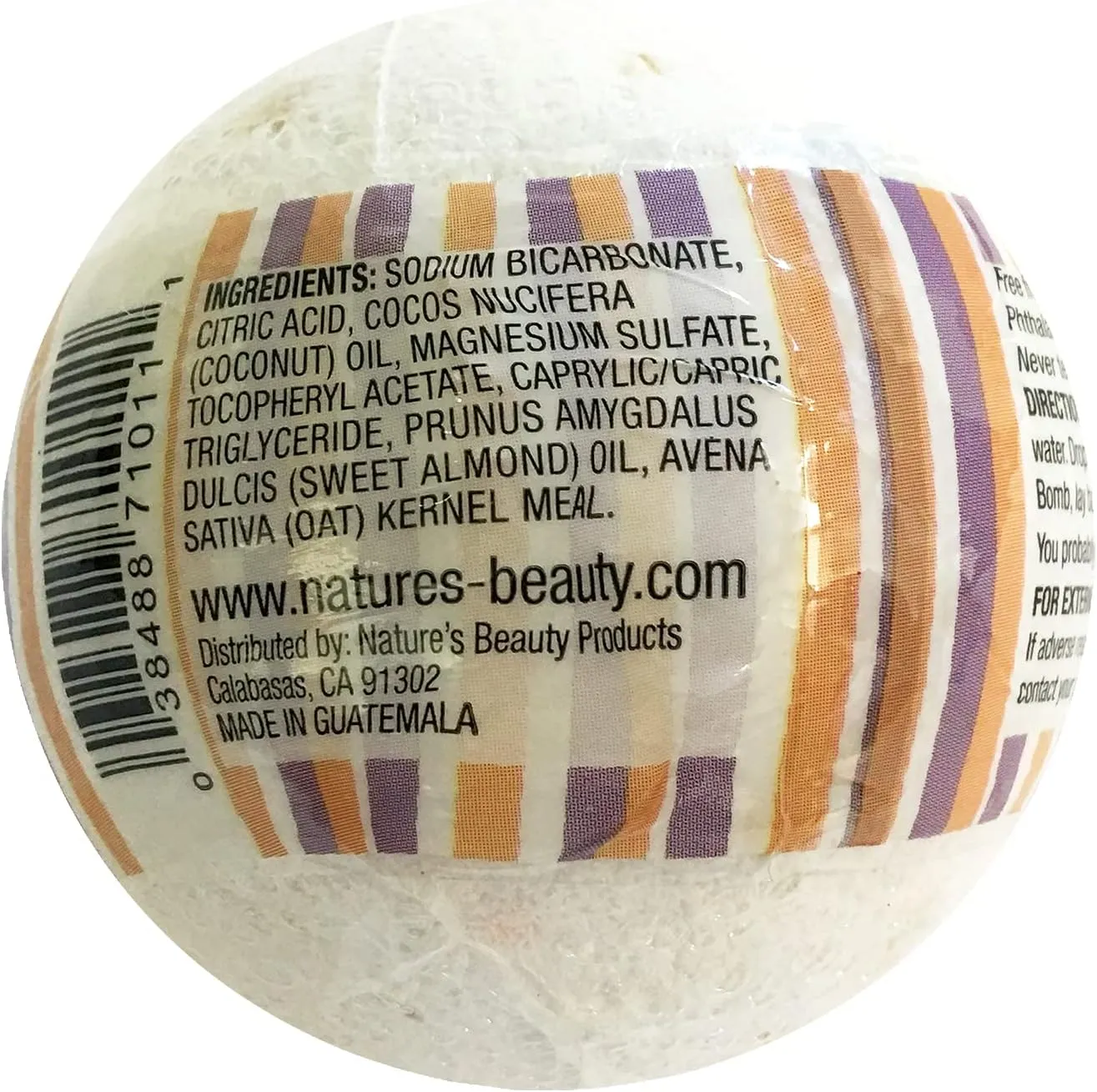 Nature's Beauty Oatmeal Fragrance-Free Bath Bomb Multi-Pack - Natural Hand Crafted, Non-Staining, Luxury Fizzy Spa Bomb, Sooth Dry   Itchy Skin Made w/Almond   Coconut Oil, 4.6 oz (4 Pack)