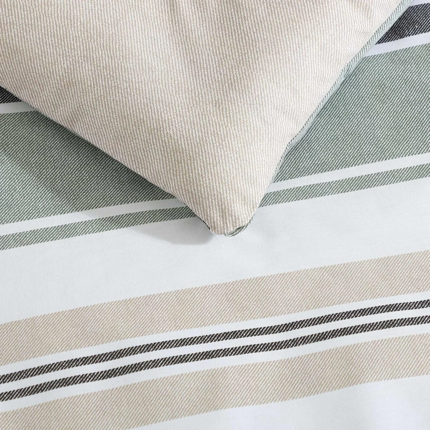 Nautica - Full/Queen Comforter Set, Woven Cotton Bedding with Matching Shams, Medium-Weight for All Seasons, Oeko-Tex Certified (Prospect Harbor Green)