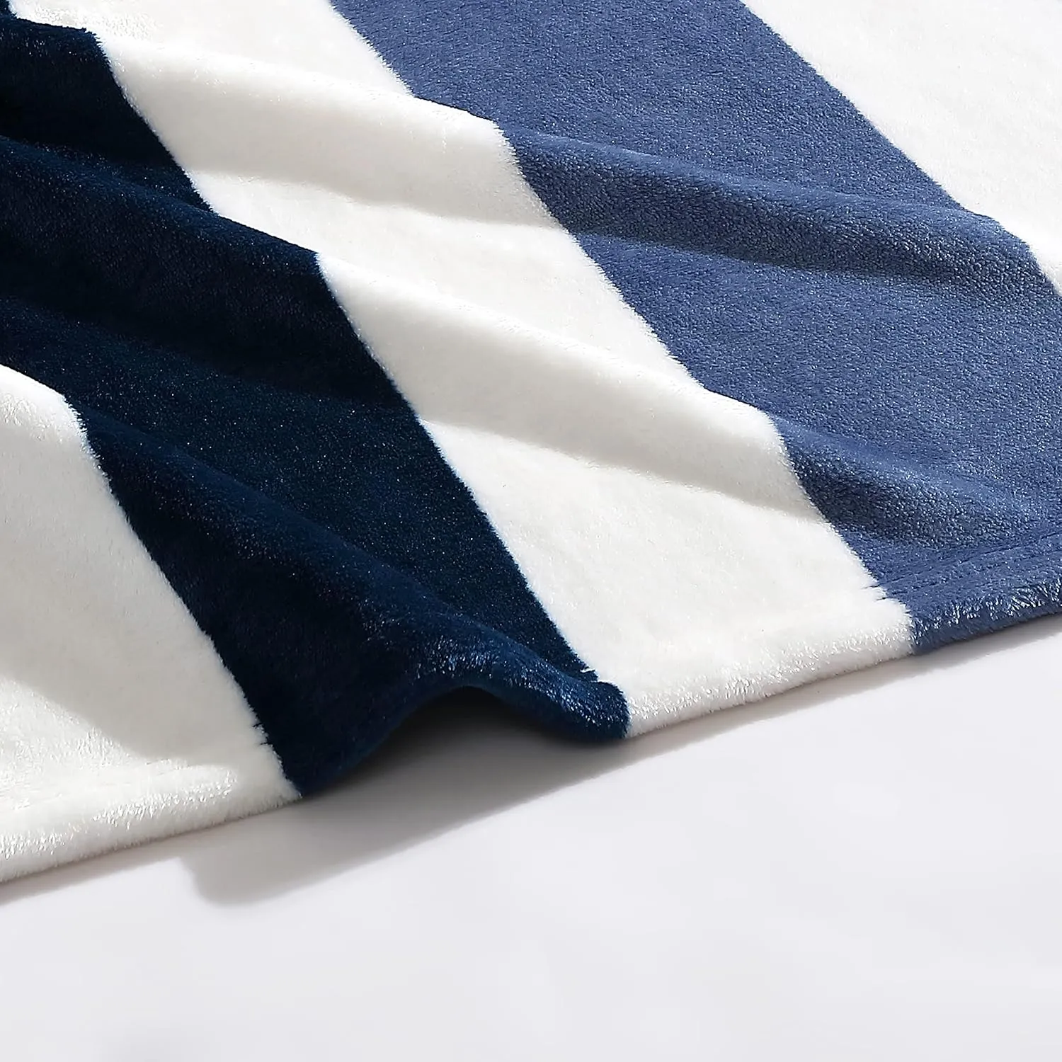Nautica - King Blanket, Ultra Plush Fleece Bedding, Ideal for Layering, Oeko-Tex Certified (Awning Stripe Navy)