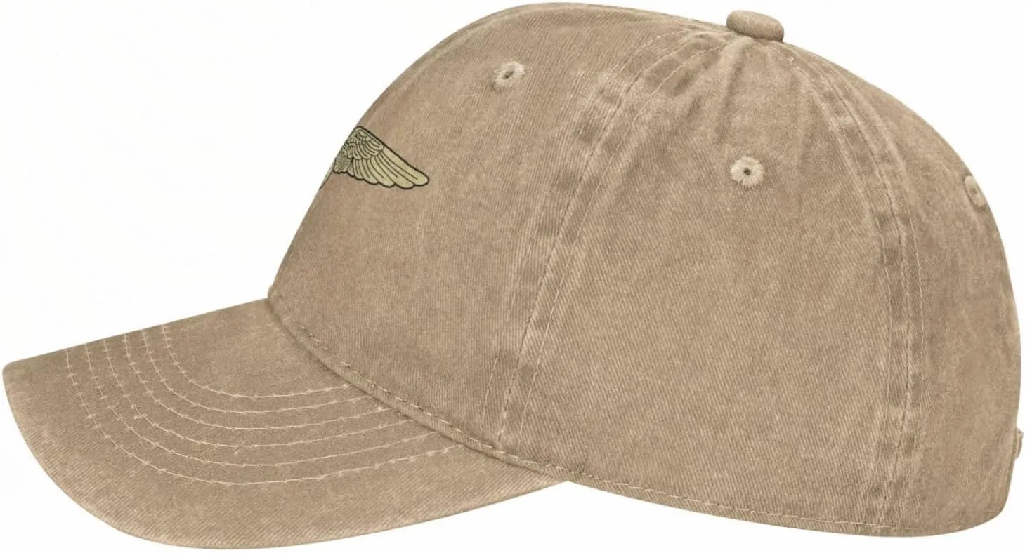 Naval Aviator Pilot Wings Vintage Wash Denim Baseball Cap