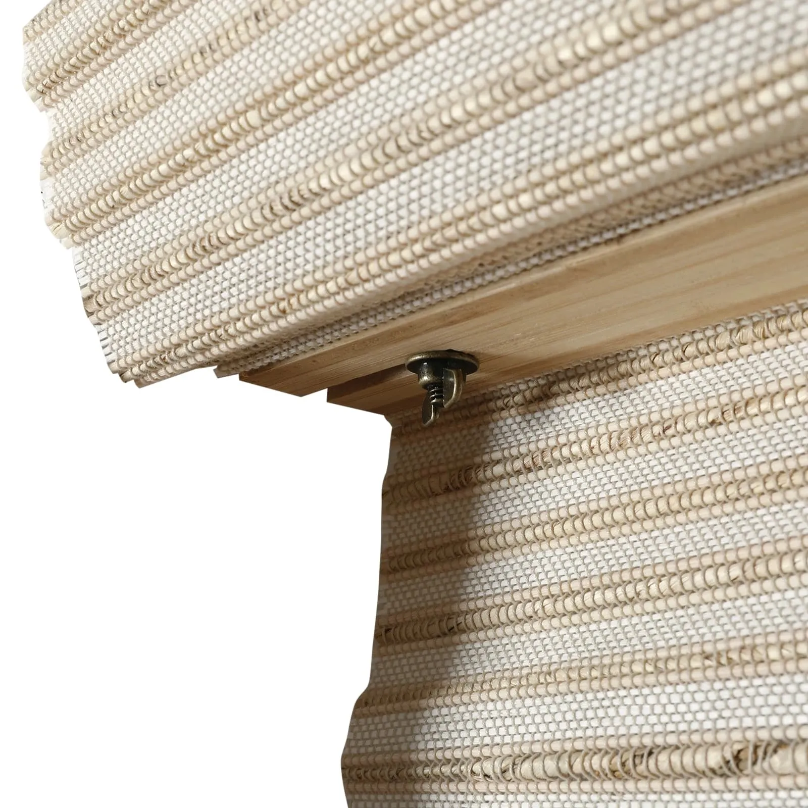 Neutral Paper Ramie Bamboo Woven Shade - Cream