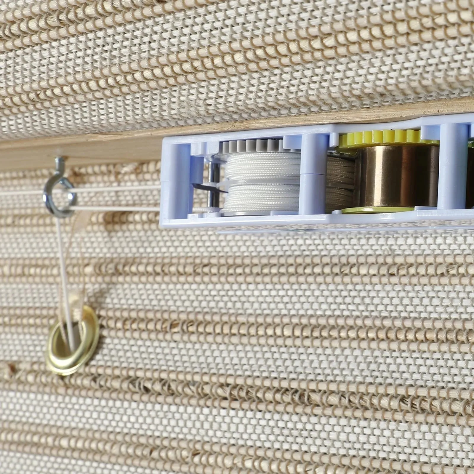 Neutral Paper Ramie Bamboo Woven Shade - Cream