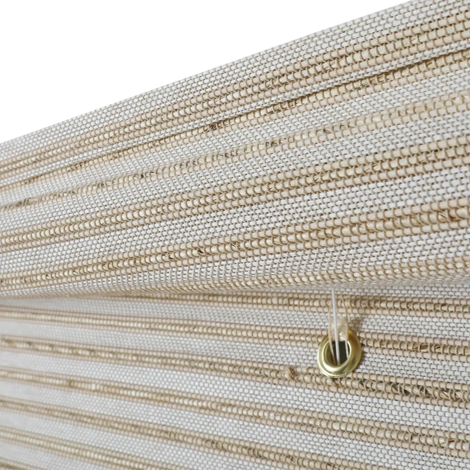 Neutral Paper Ramie Bamboo Woven Shade - Cream