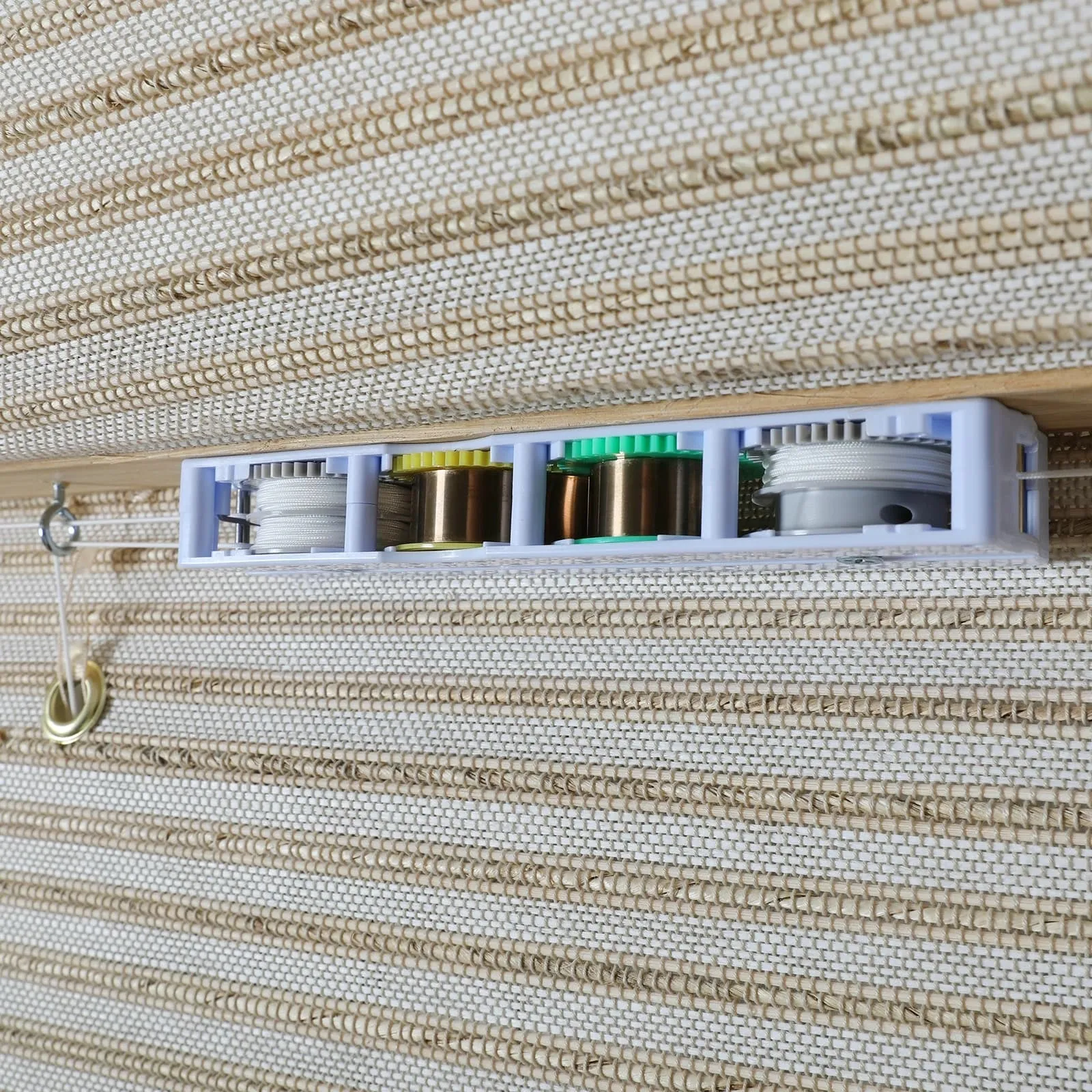 Neutral Paper Ramie Bamboo Woven Shade - Cream