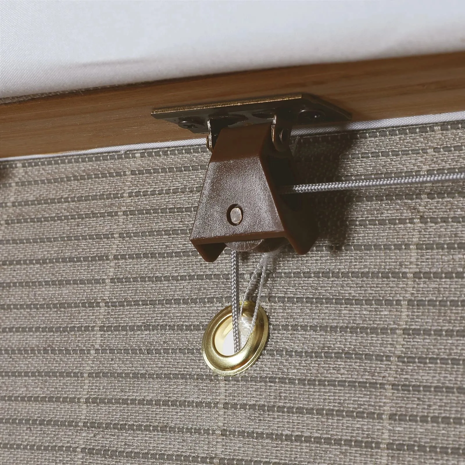 Night Neutral Woven Bamboo Shade-Stone
