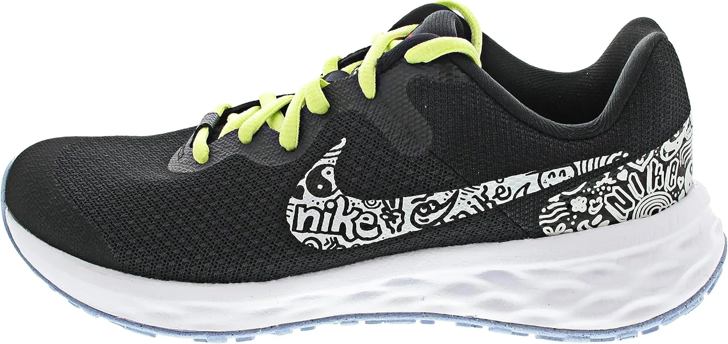Nike Revolution 6 Kids Running Shoes, Black/Summit, 6.5 M US