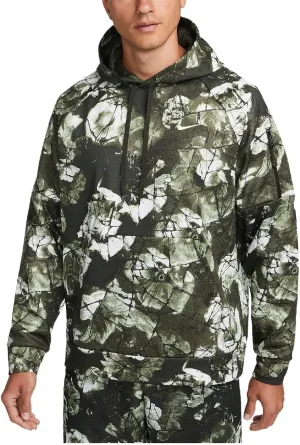 Nike Therma-FIT Men's Pullover Fitness Hoodie Pullover (Standard, Large, Sequoia/Coconut Milk)