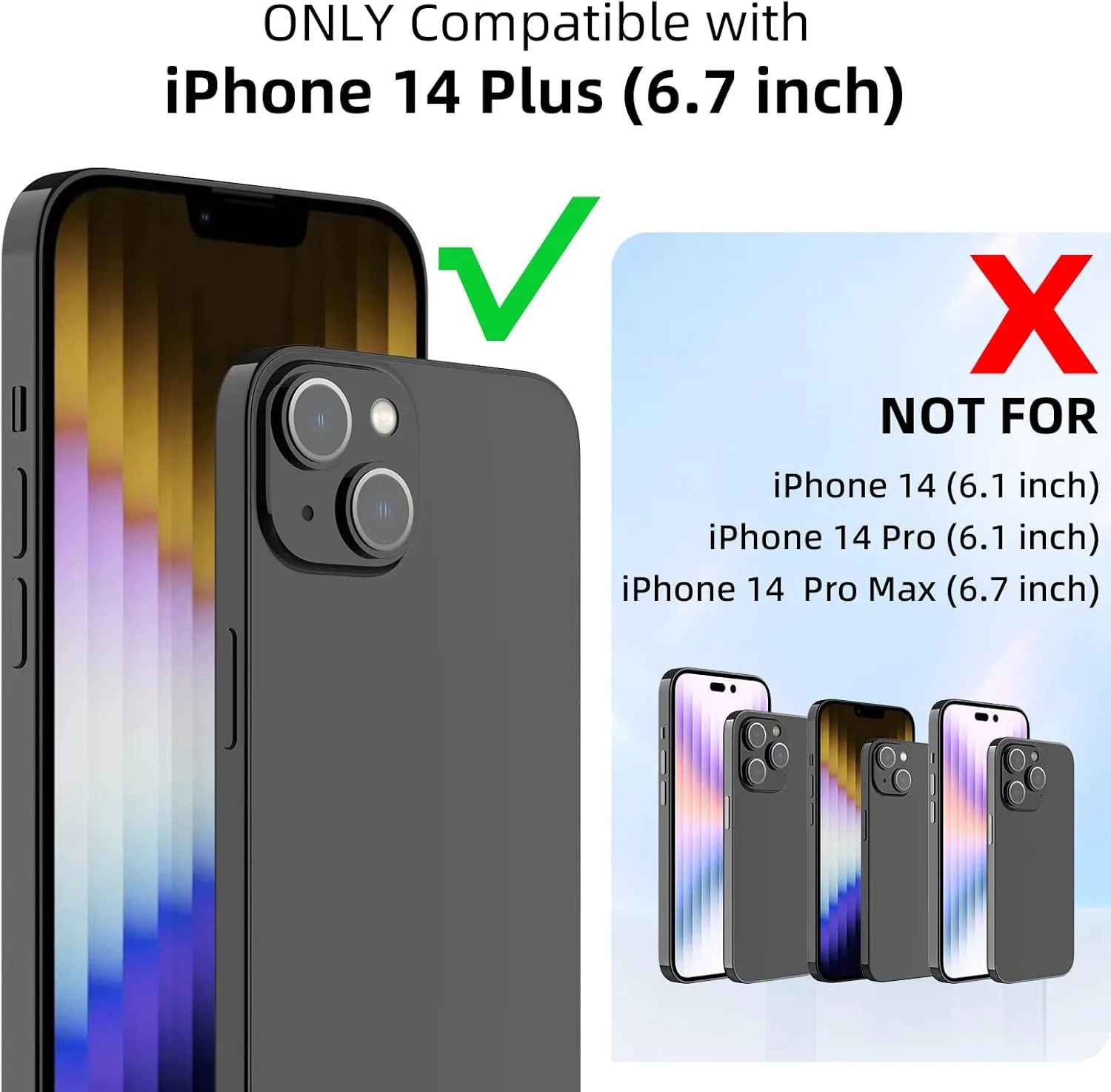 Nillkin Designed for iPhone 14 Plus Case with Camera Cover, CamShield Pro Case with Slide Camera Protection, Slim Fit Thin Shockproof Cover for iPhone 14 Plus 6.7 inch, Black
