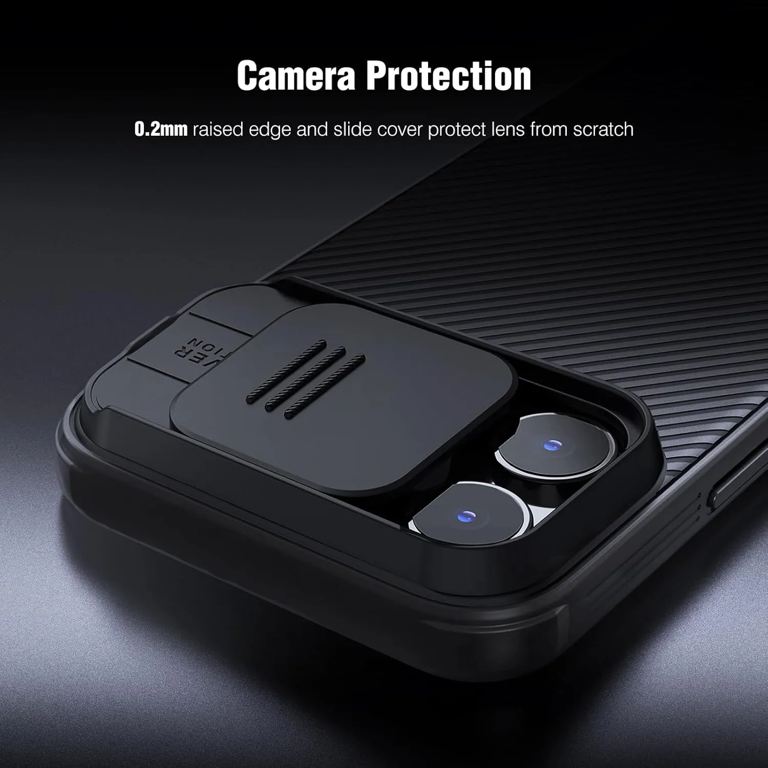 Nillkin for iPhone 16 Pro Max Case with Slide Camera Cover, [Full Camera Protection][Anti-Scratch] Military-Grade Protection, Anti-Fingerprint, Slim Phone Case for iPhone 16 Pro Max 6.9'' Black