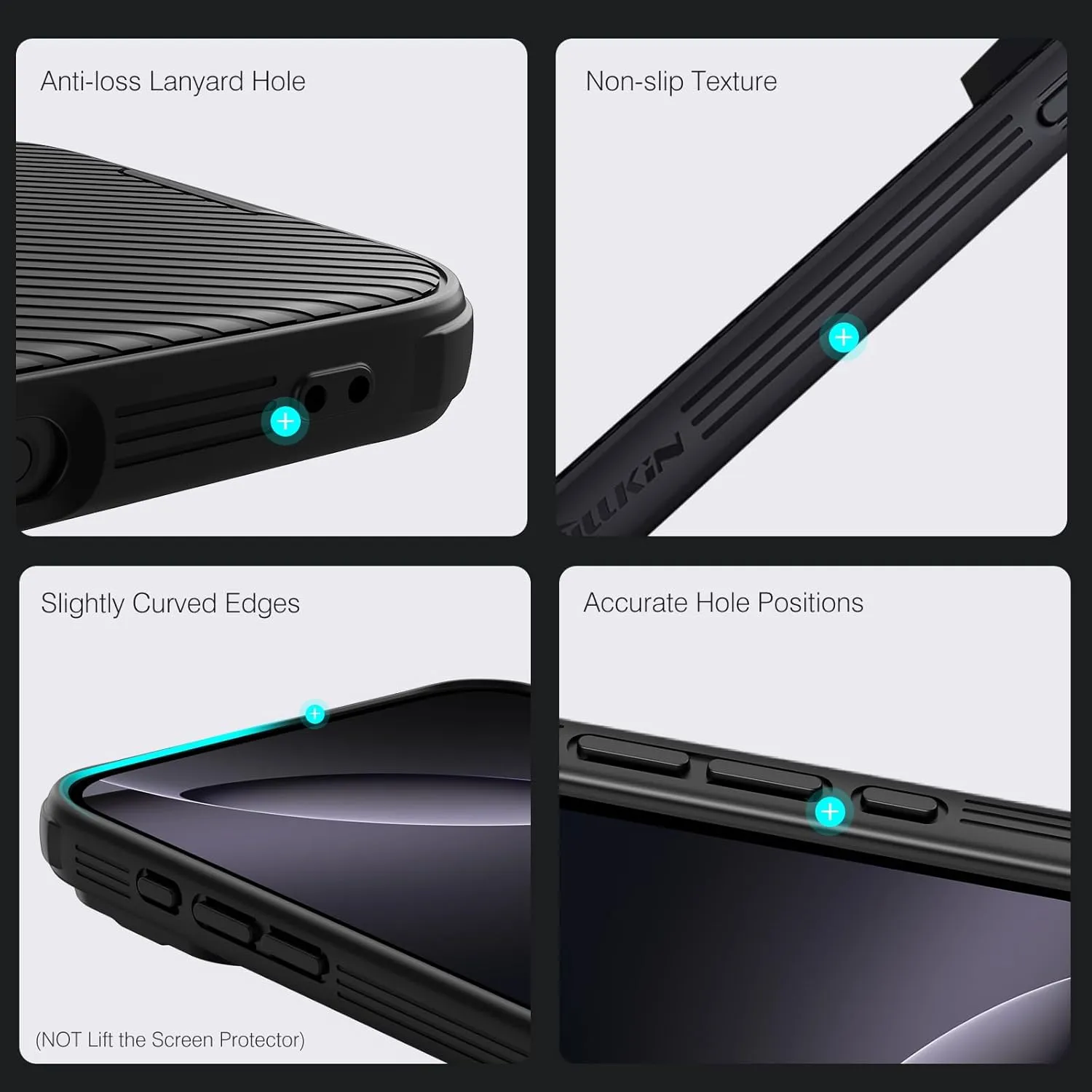 Nillkin for iPhone 16 Pro Max Case with Slide Camera Cover, [Full Camera Protection][Anti-Scratch] Military-Grade Protection, Anti-Fingerprint, Slim Phone Case for iPhone 16 Pro Max 6.9'' Black