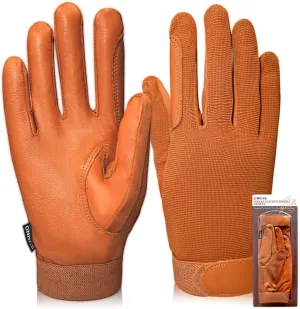 Noble Goat Leather Equestrian Gloves for Women Men Youth, Professional Horseback Riding Gloves Lightweight Windproof Comfortable and Strong Grip