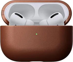 Nomad Airpods Pro 2 Case in English Tan Leather, AirPods Pro 2nd Cover, Compatible with AirPods Pro Case 1st gen, Leather AirPods Pro 2nd gen Cover, Qi and MagSafe Charging Compatible