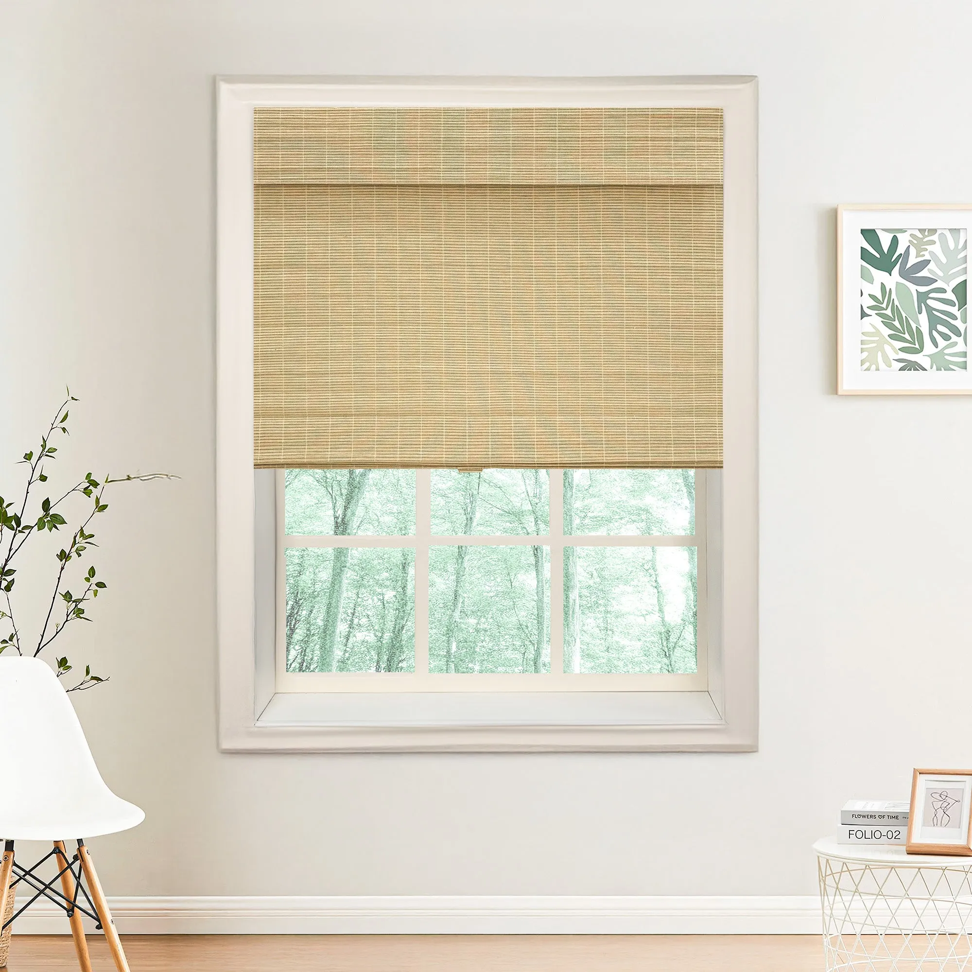 Nomi No-Drill Woven Bamboo  Blinds & Shades | Avocado