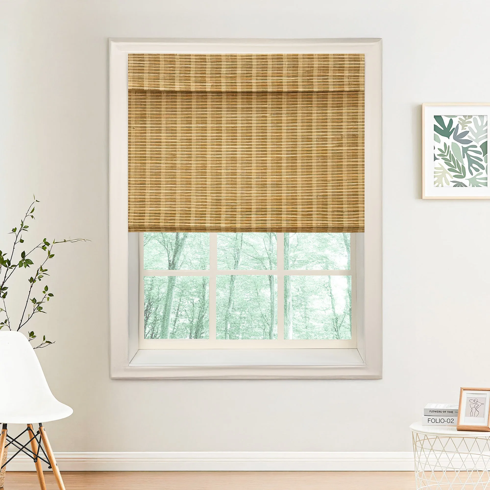 Nomi No-Drill Woven Bamboo Blinds & Shades | Tree Bark