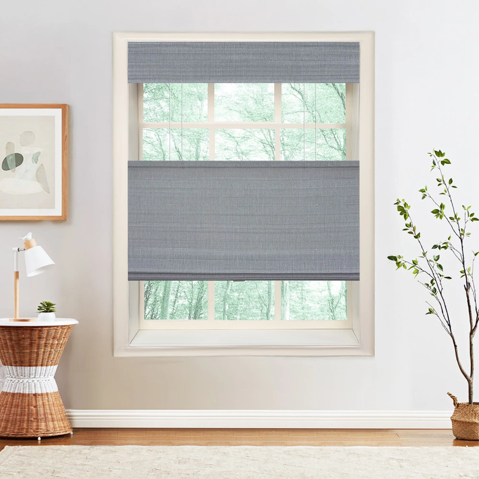 Nomi Woven Bamboo Blinds & Shades Top Down Bottom Up | Cobblestone