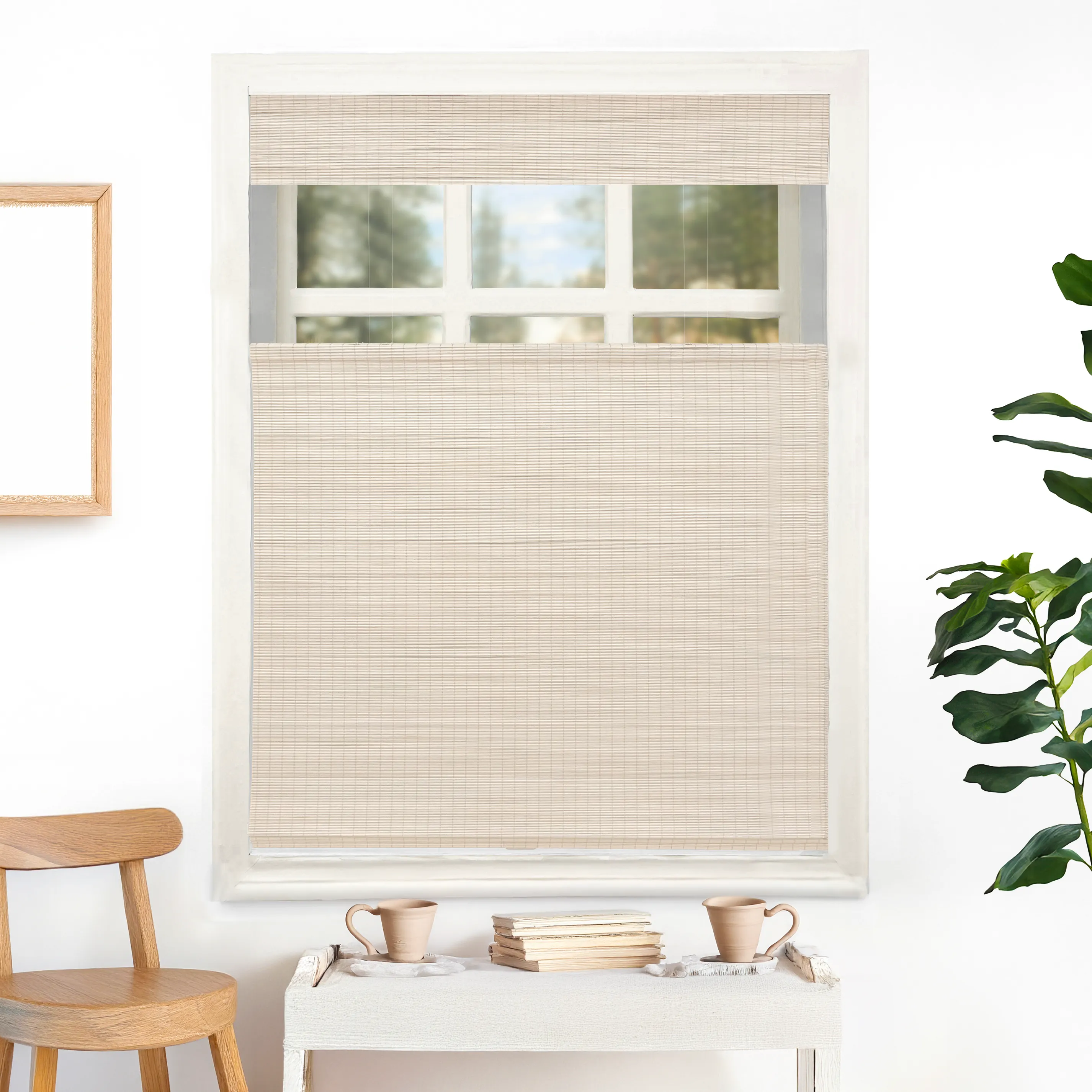 Nomi Woven Bamboo Blinds & Shades Top Down Bottom Up | Sandstone