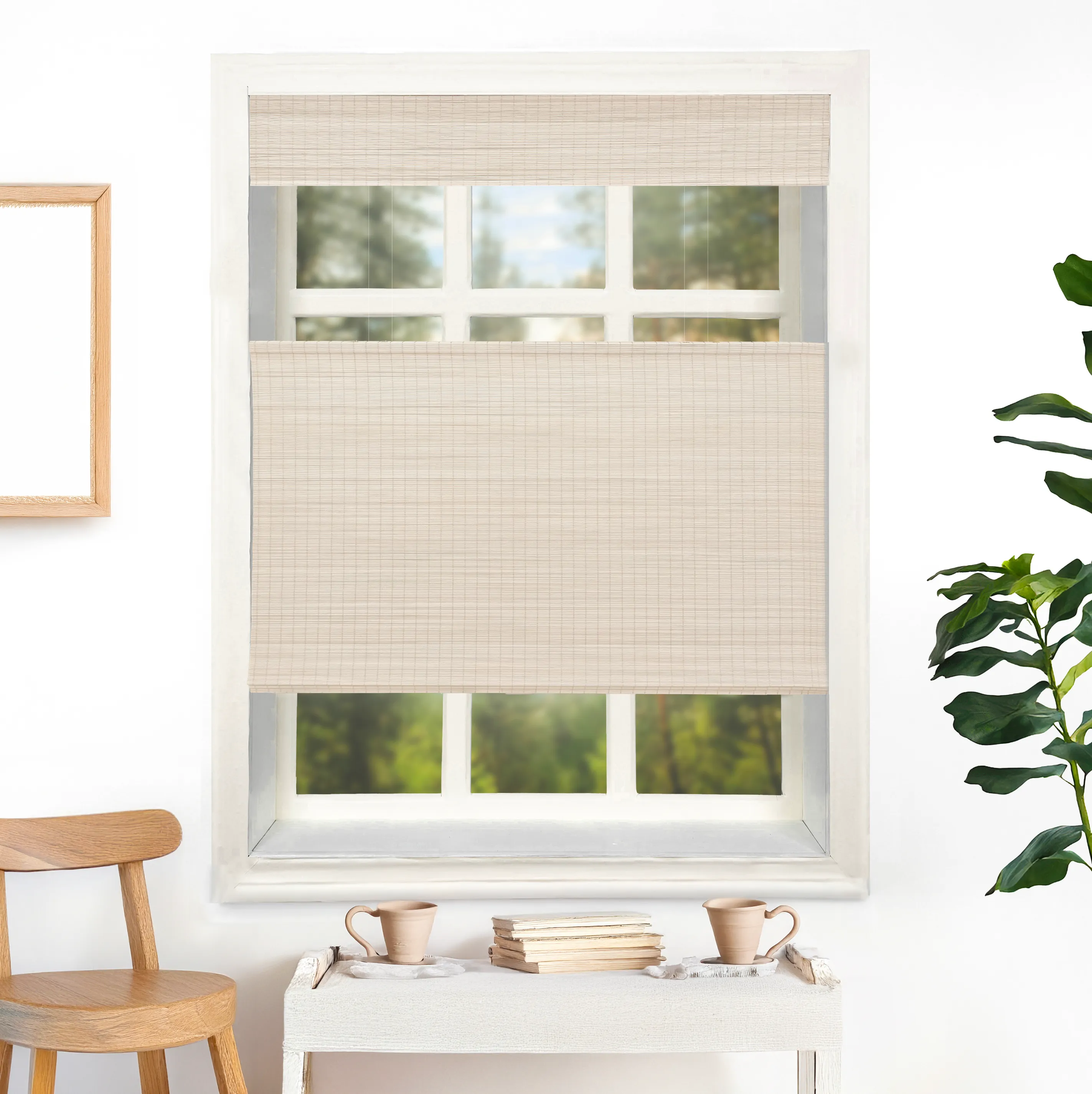 Nomi Woven Bamboo Blinds & Shades Top Down Bottom Up | Sandstone