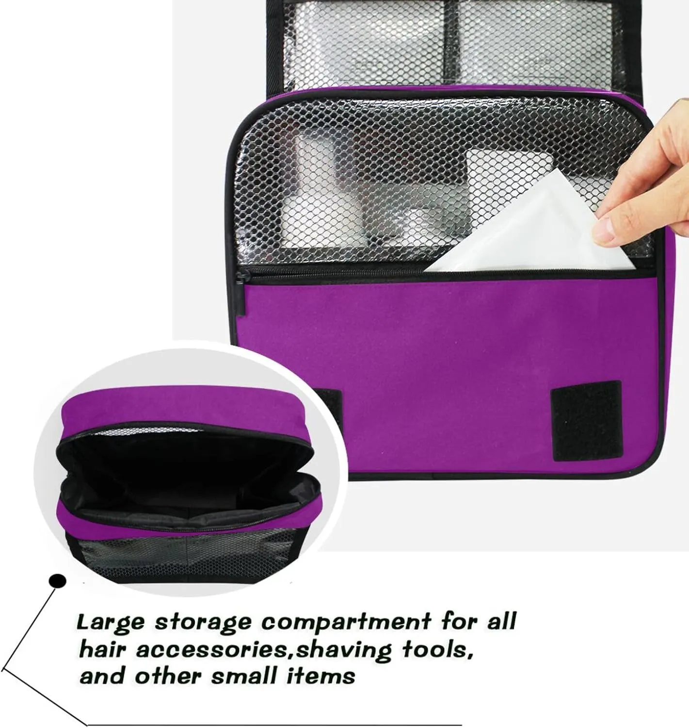 ODAWA Toiletries Bag Patriarch Multi Compartment Toiletry Cosmetic Bag Travel Toiletry Makeup Bag for Women